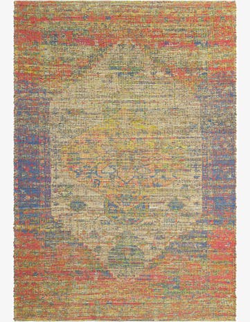 6' 1 x 9' Hand Woven Chenille Jute Rug