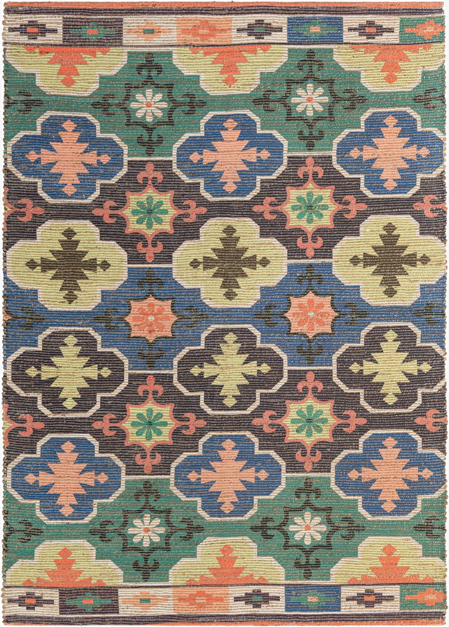 6' 1 x 9' Chenille Jute Rug