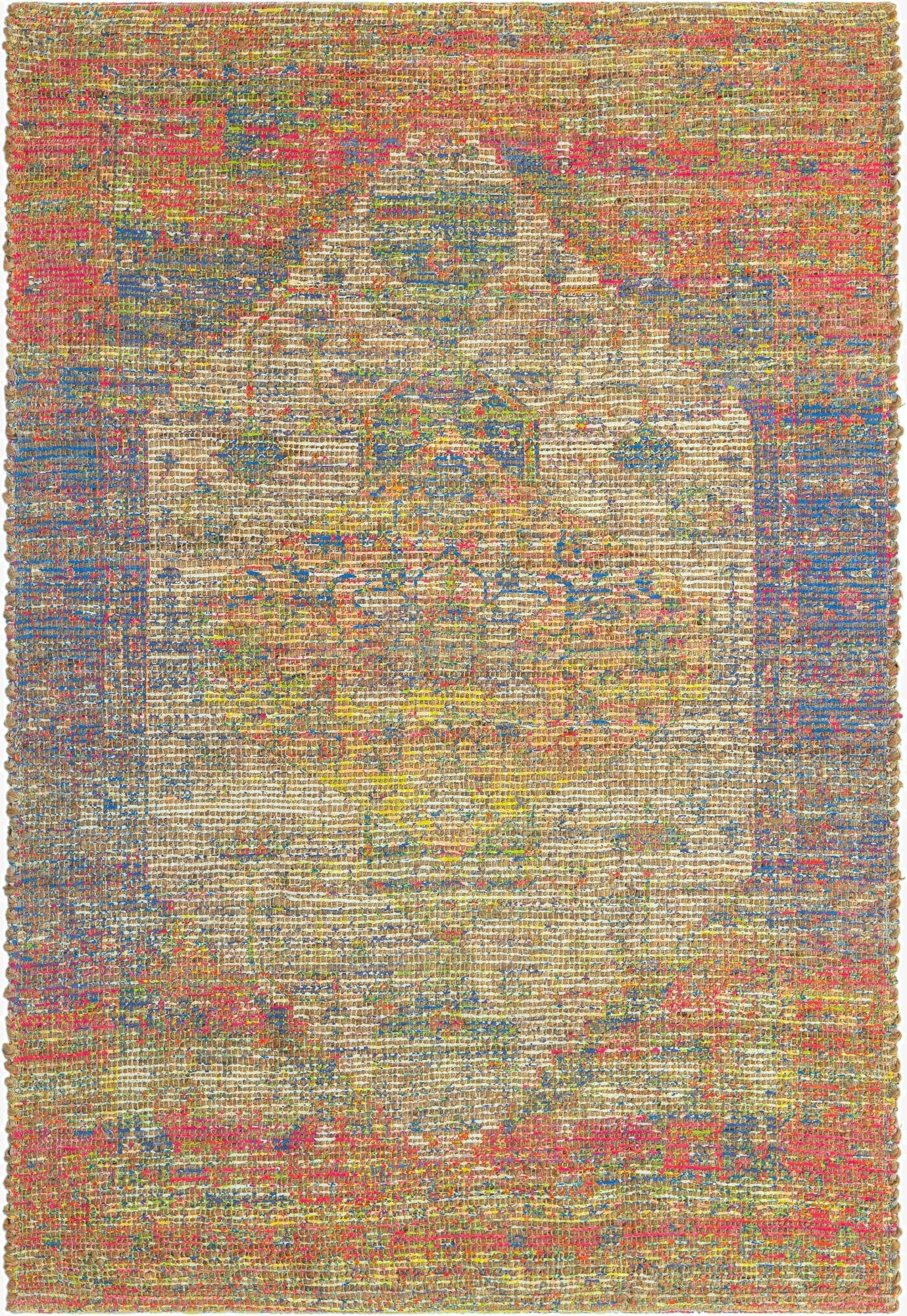 125cm x 185cm  Hand Woven Chenille Jute Alfombra