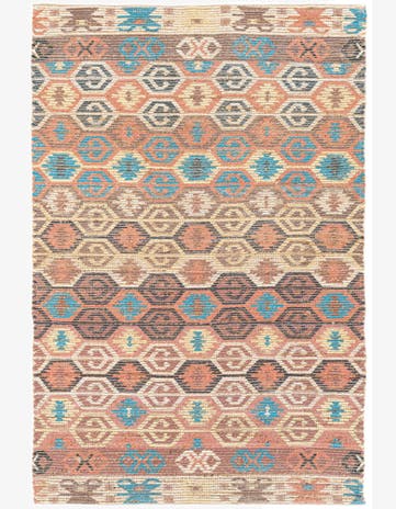 4' 1 x 6' 1 Hand Braided Chenille Jute Rug