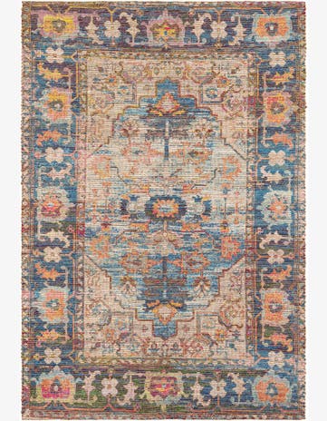 6' 1 x 9' Hand Woven Chenille Jute Rug