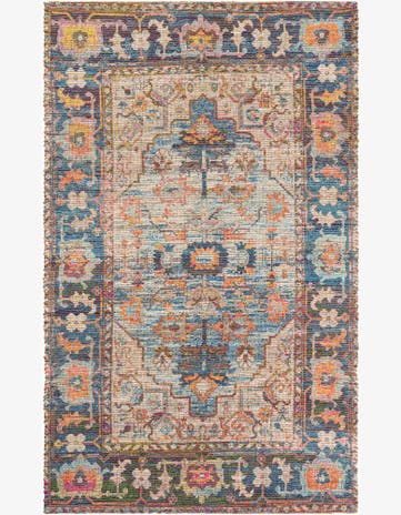 5' 1 x 8' Hand Woven Chenille Jute Rug