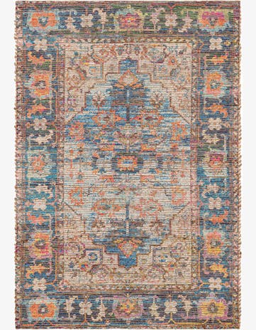 4' 1 x 6' 1 Hand Woven Chenille Jute Rug