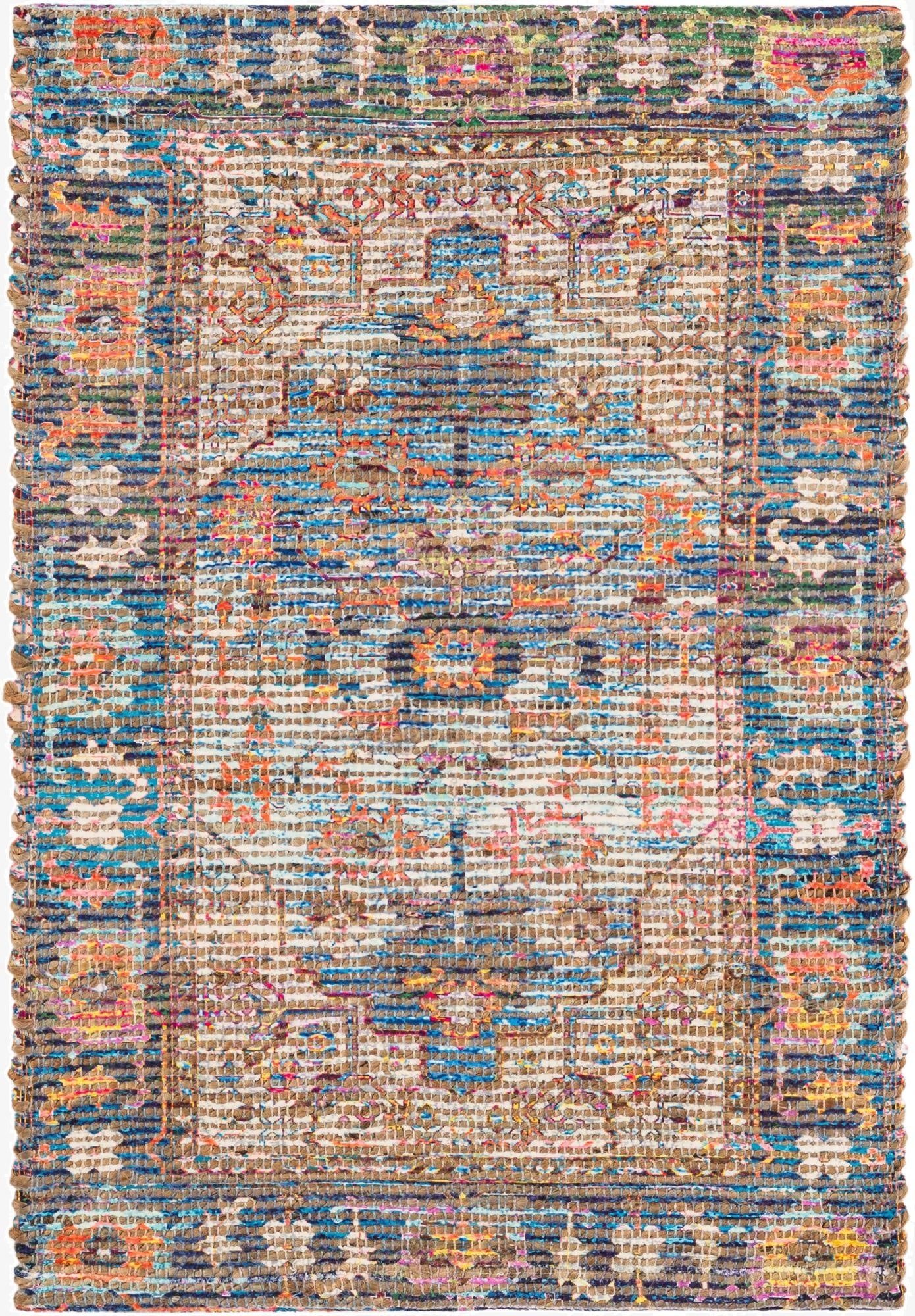 60cm x 95cm  Hand Woven Chenille Jute Alfombra