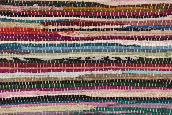 2' 5 x 4' 8 Hand Woven Chindi Cotton Rug