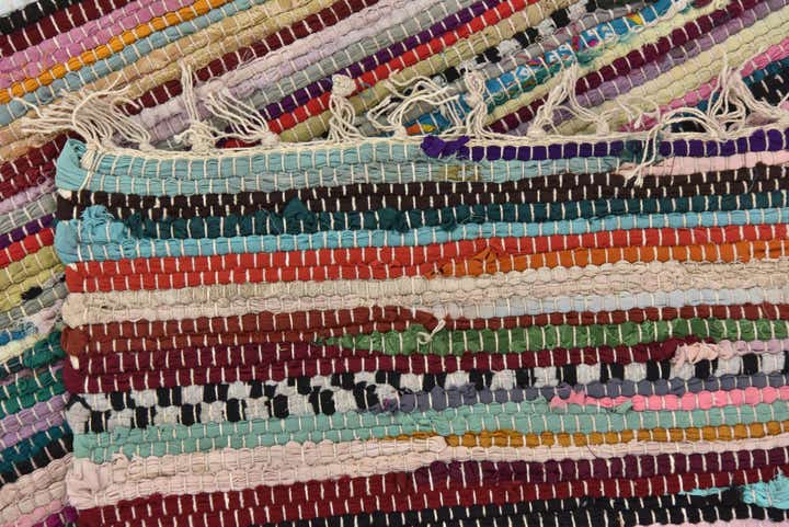 2' 5 x 4' 8 Hand Woven Chindi Cotton Rug