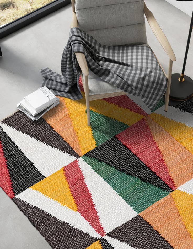 Detail image of 7' 10 x 10' Hand Braided Chindi Cotton Rug
