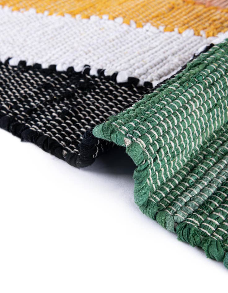 Detail image of 9' x 12' Hand Braided Chindi Cotton Rug