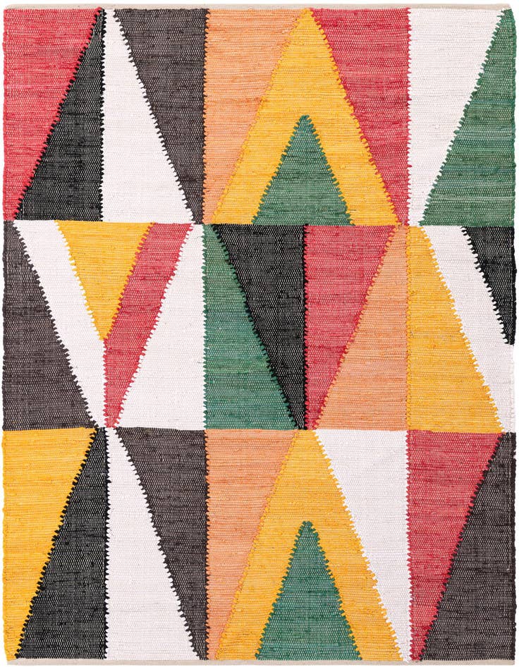 Detail image of 5' 1 x 8' Hand Braided Chindi Cotton Rug