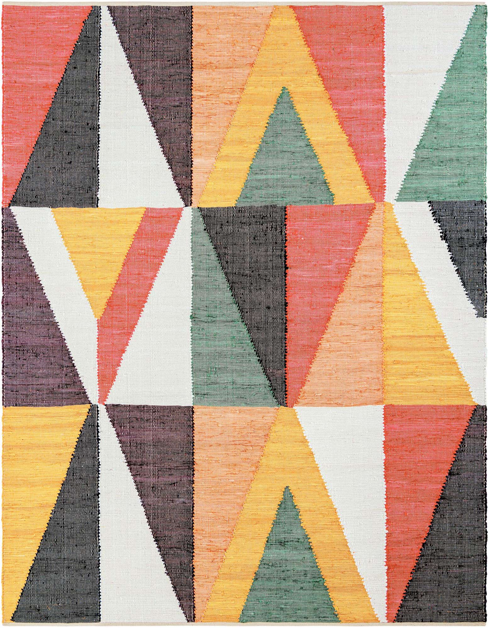 7' 10 x 10' Hand Braided Chindi Cotton Rug