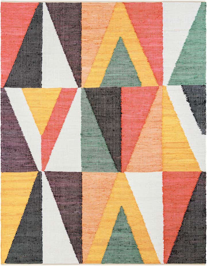 7' 10 x 10' Hand Braided Chindi Cotton Rug
