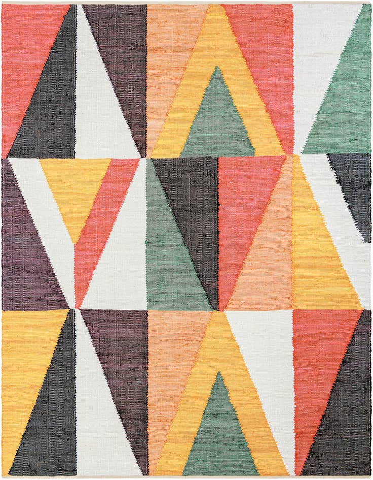 Detail image of 7' 10 x 10' Hand Braided Chindi Cotton Rug