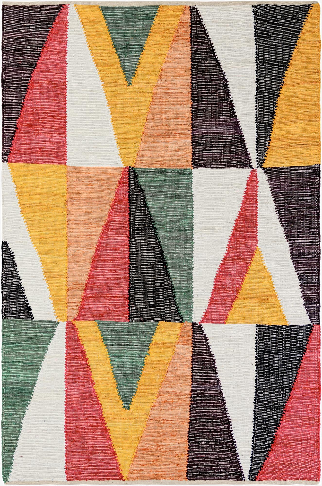 6' 1 x 9'  Hand Braided Chindi Cotton Rug