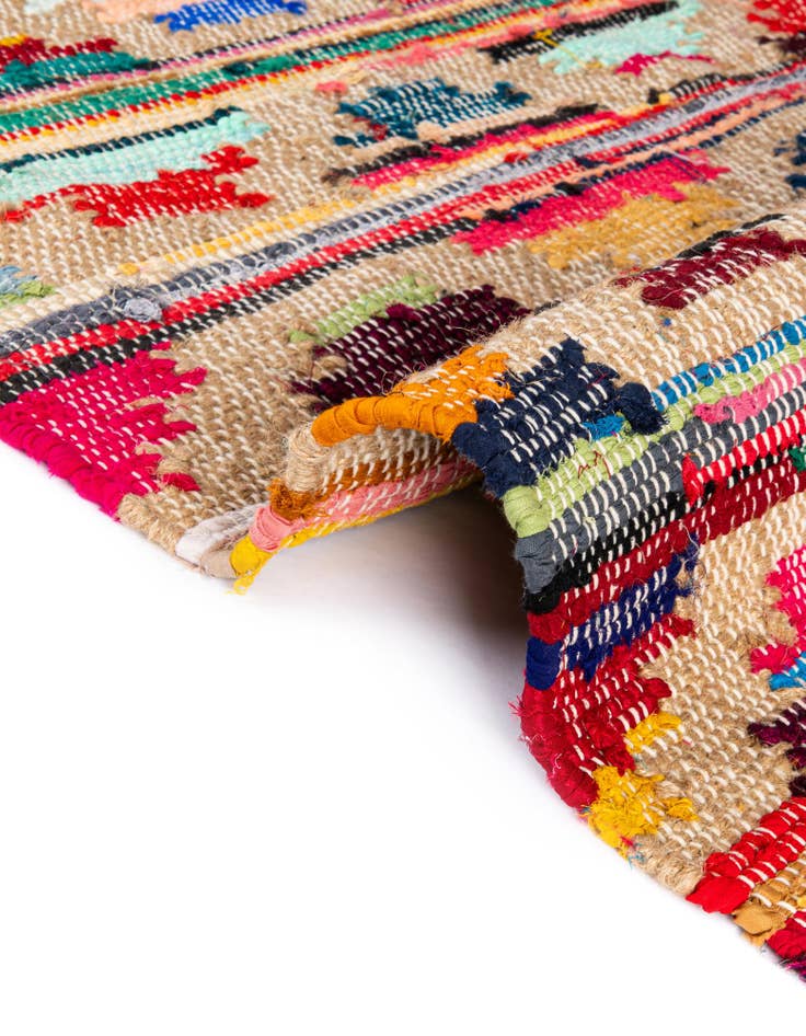 Detail image of 9' x 12'  Hand Woven Chindi Trellis Rug