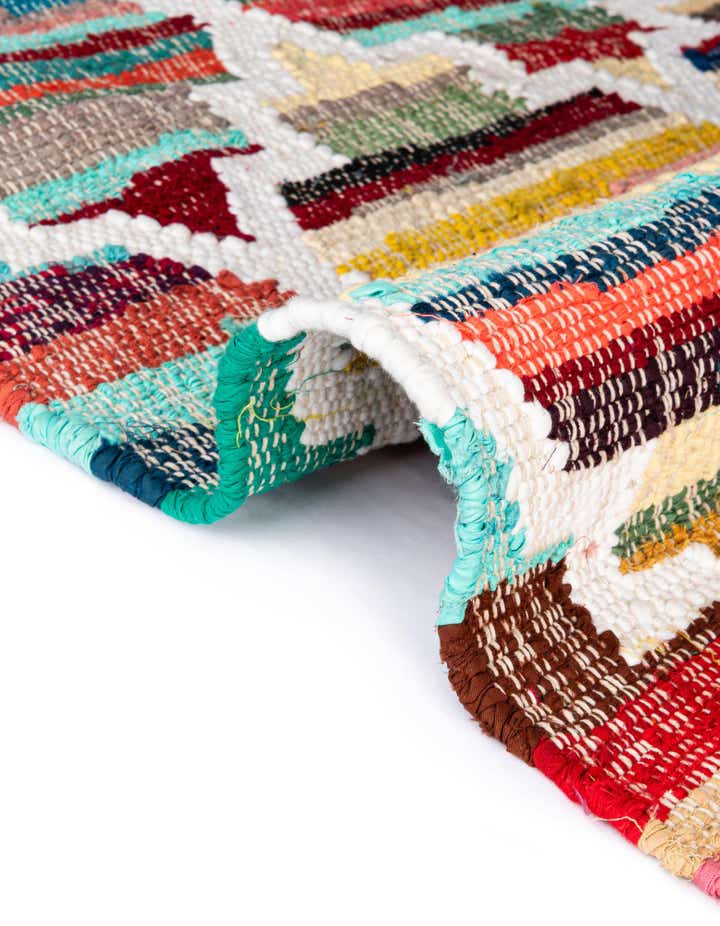 2' x 3' 1 Hand Woven Chindi Trellis Rug