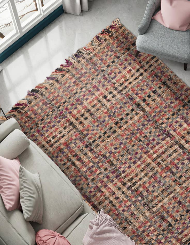 Detail image of 2' x 3' 1 Hand Woven Chunky Jute Rug