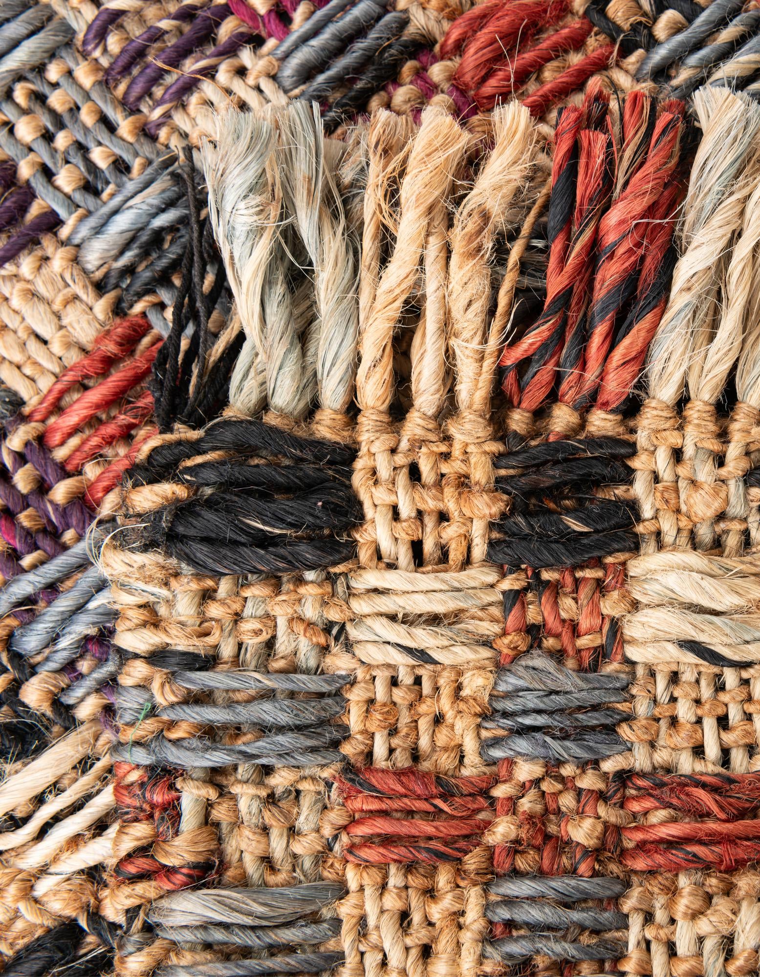 Custom Multi  Hand Woven Chunky Jute Rug