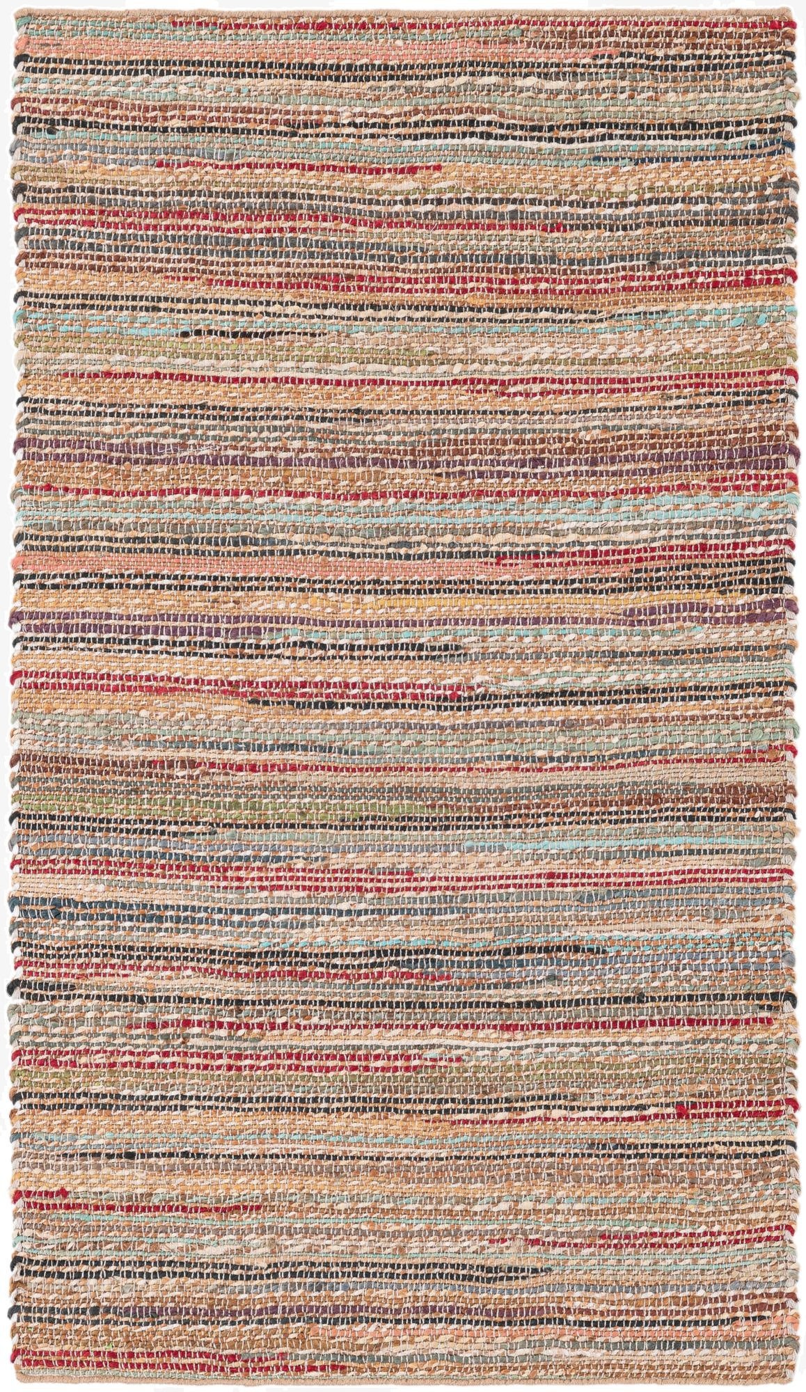 Primary image 3' 1 x 5' 1  Hand Woven Chunky Jute Rug