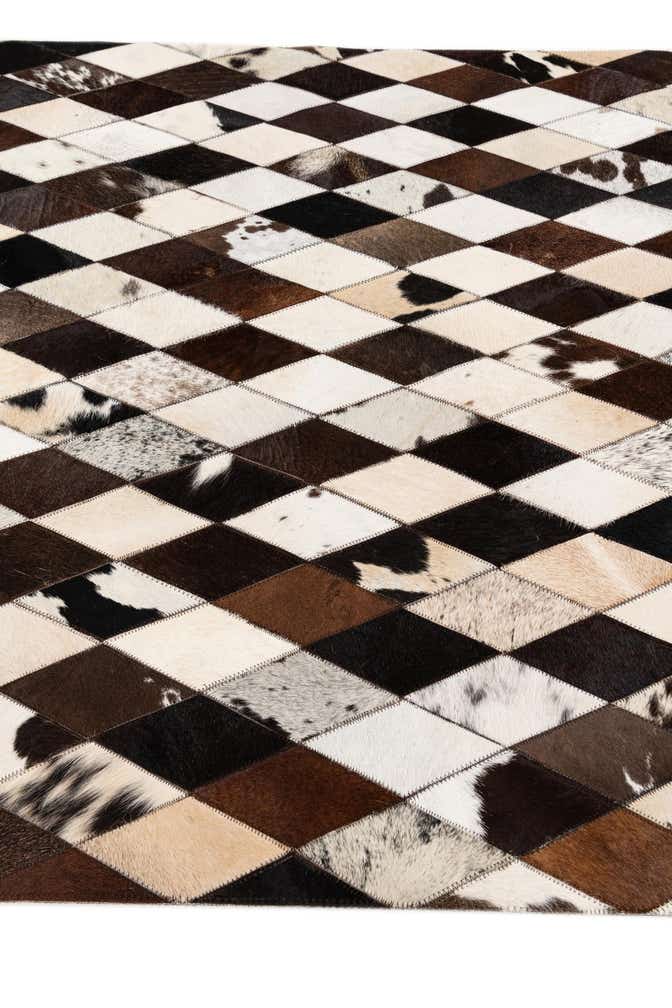 4' 1 x 5' 10 Cowhide & Leather Rug