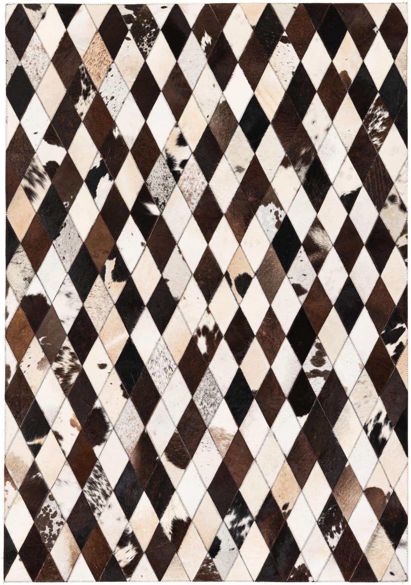 4' 1 x 5' 10 Cowhide & Leather Rug