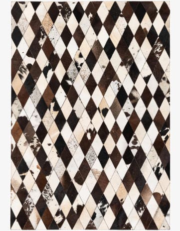 4' 1 x 5' 10 Cowhide & Leather Rug