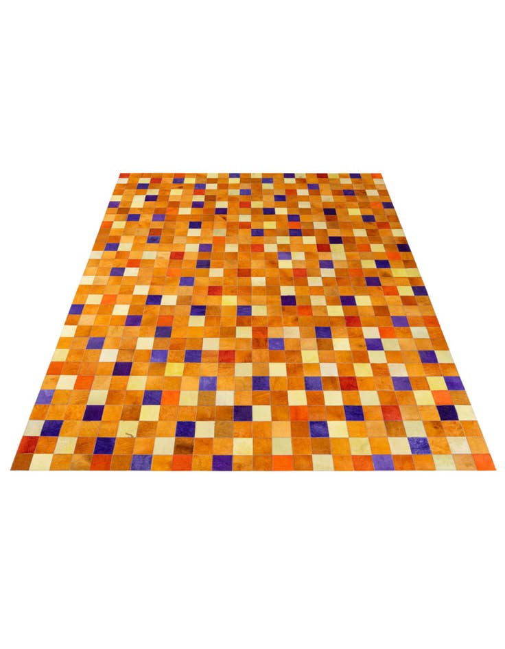 Detail image of 8' 9 x 9' 11 Cowhide - Patchwork Rug