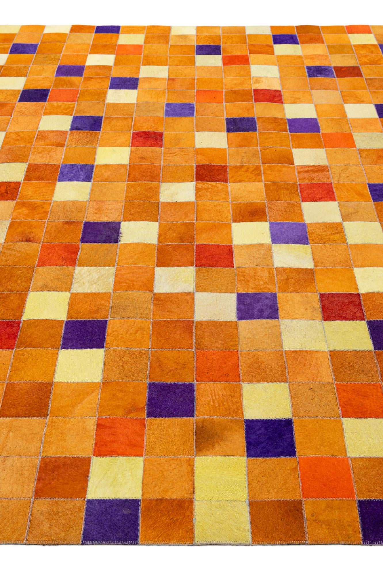 8' 9 x 9' 11 Cowhide - Patchwork Rug
