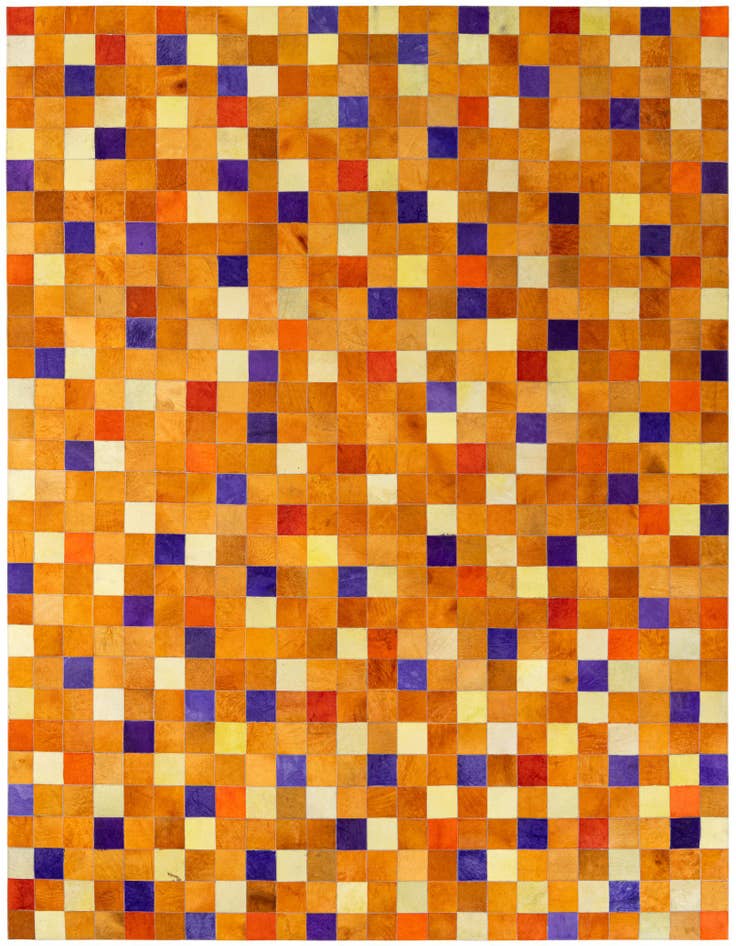 Detail image of 8' 9 x 9' 11 Cowhide - Patchwork Rug