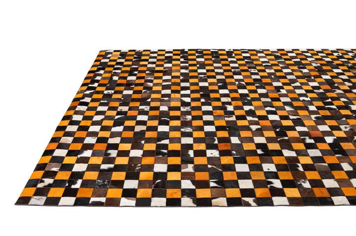 8' 1 x 10' Cowhide - Patchwork Rug