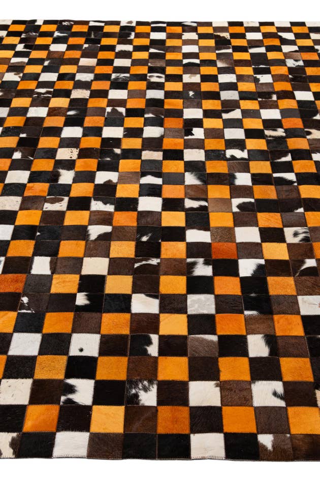 Detail image of 8' 1 x 10' Cowhide - Patchwork Rug