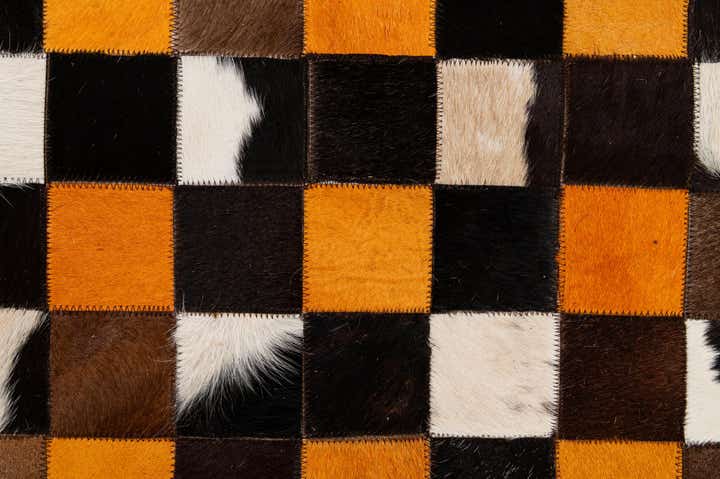 8' 1 x 10' Cowhide - Patchwork Rug
