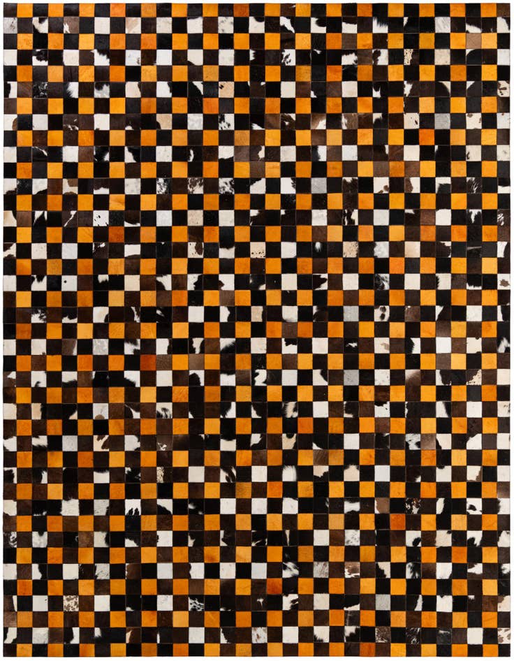 Detail image of 8' 1 x 10' Cowhide - Patchwork Rug