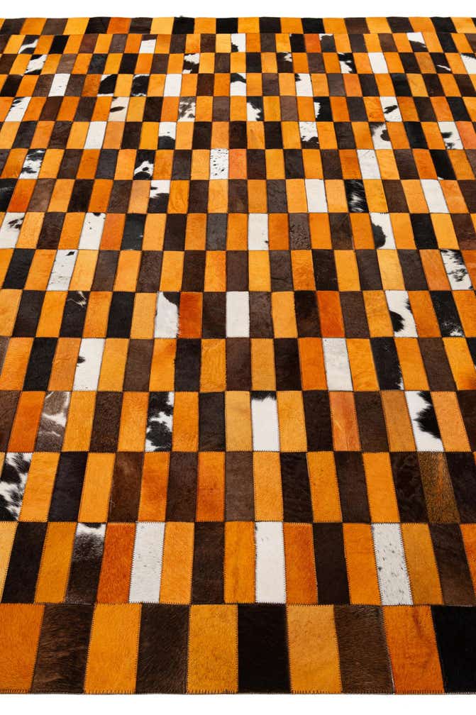 8' 1 x 10' Cowhide - Patchwork Rug