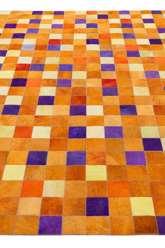 Detail image of 8' x 9' 11 Cowhide - Patchwork Rug