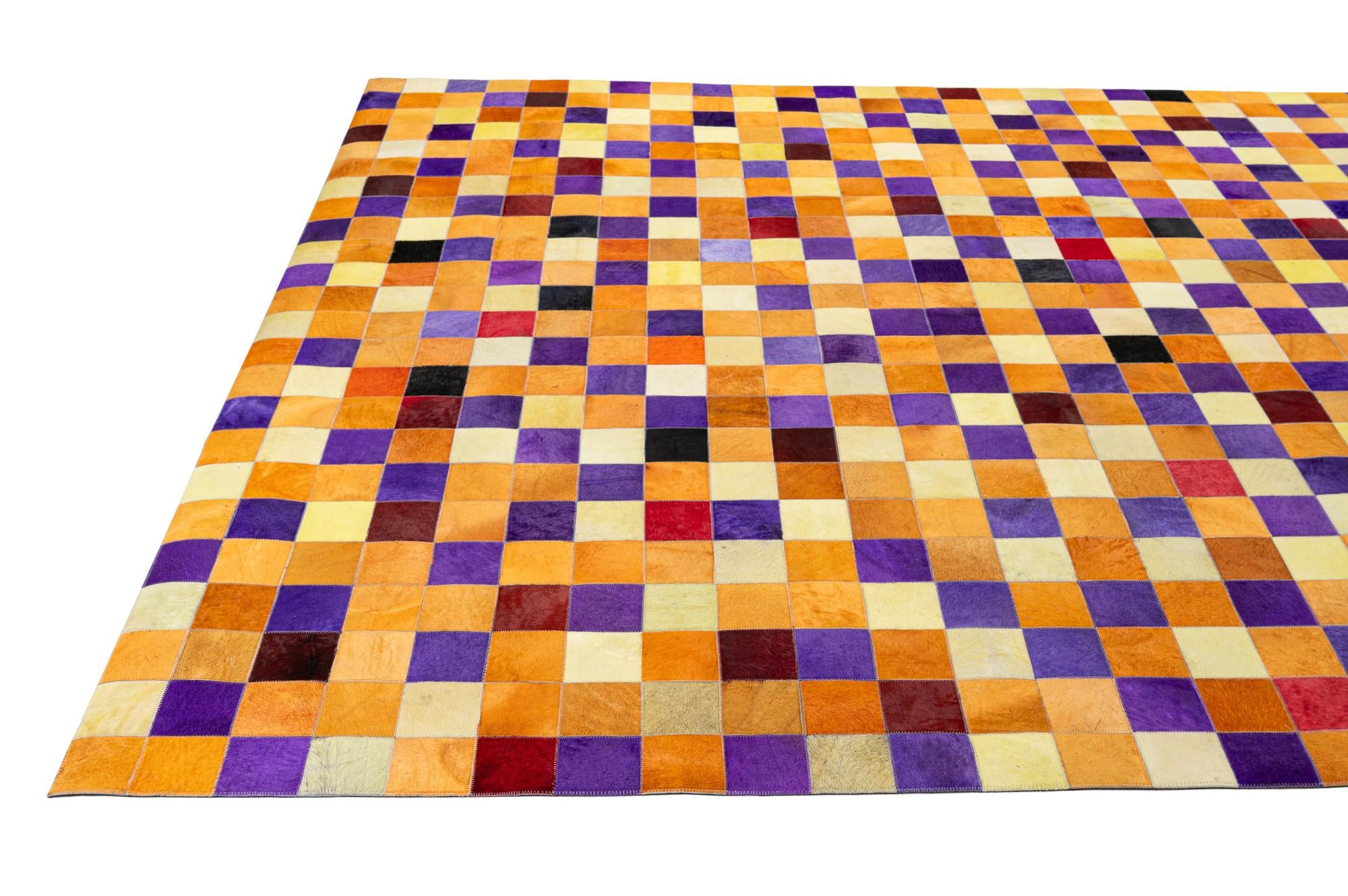 8' x 9' 11 Cowhide - Patchwork Rug
