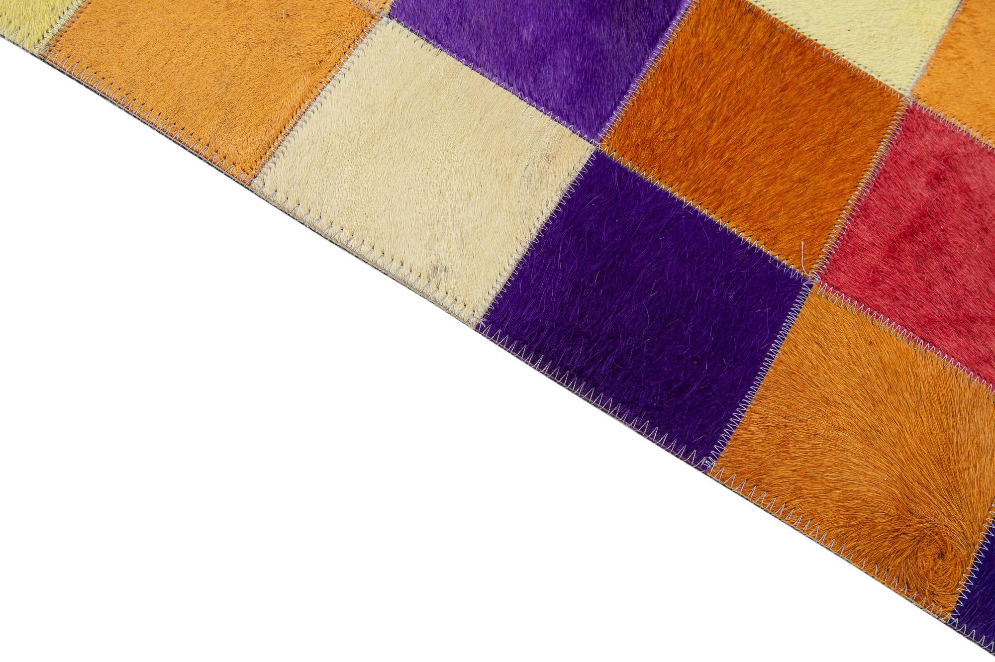 8' x 9' 11 Cowhide - Patchwork Rug