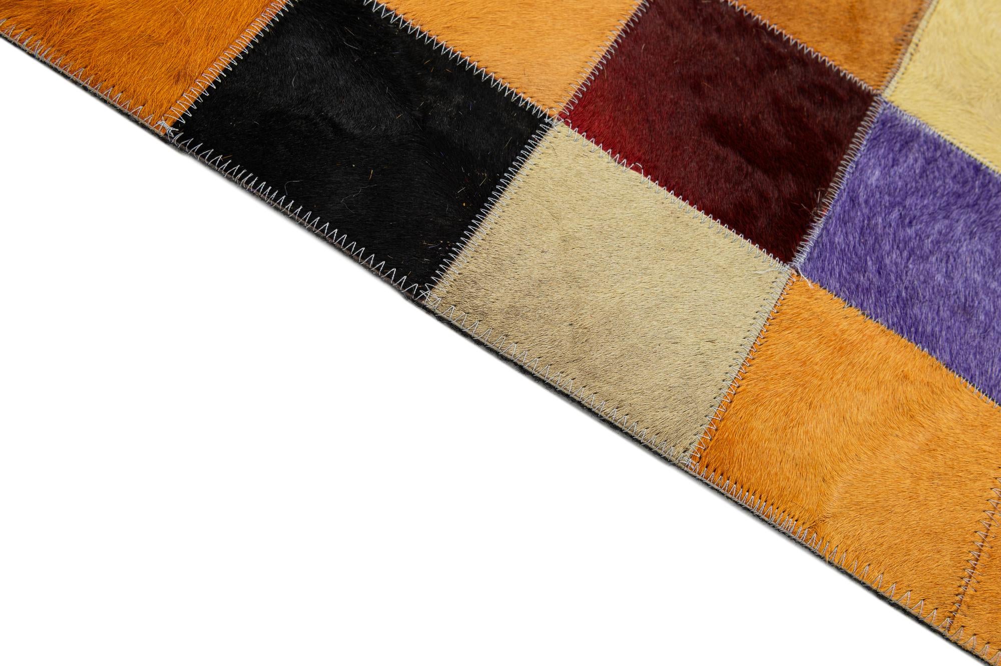 7' 11 x 9' 11 Cowhide - Patchwork Rug