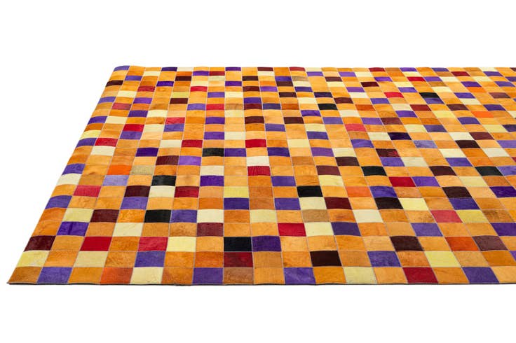 Detail image of 8' x 9' 11 Cowhide - Patchwork Rug