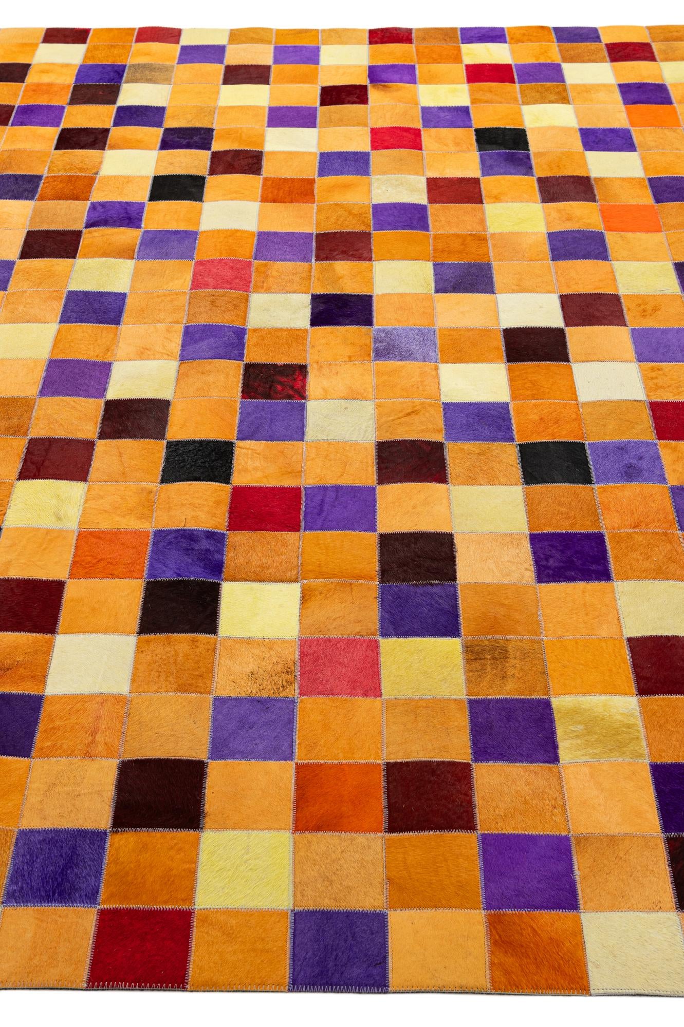 8' x 9' 11 Cowhide - Patchwork Rug