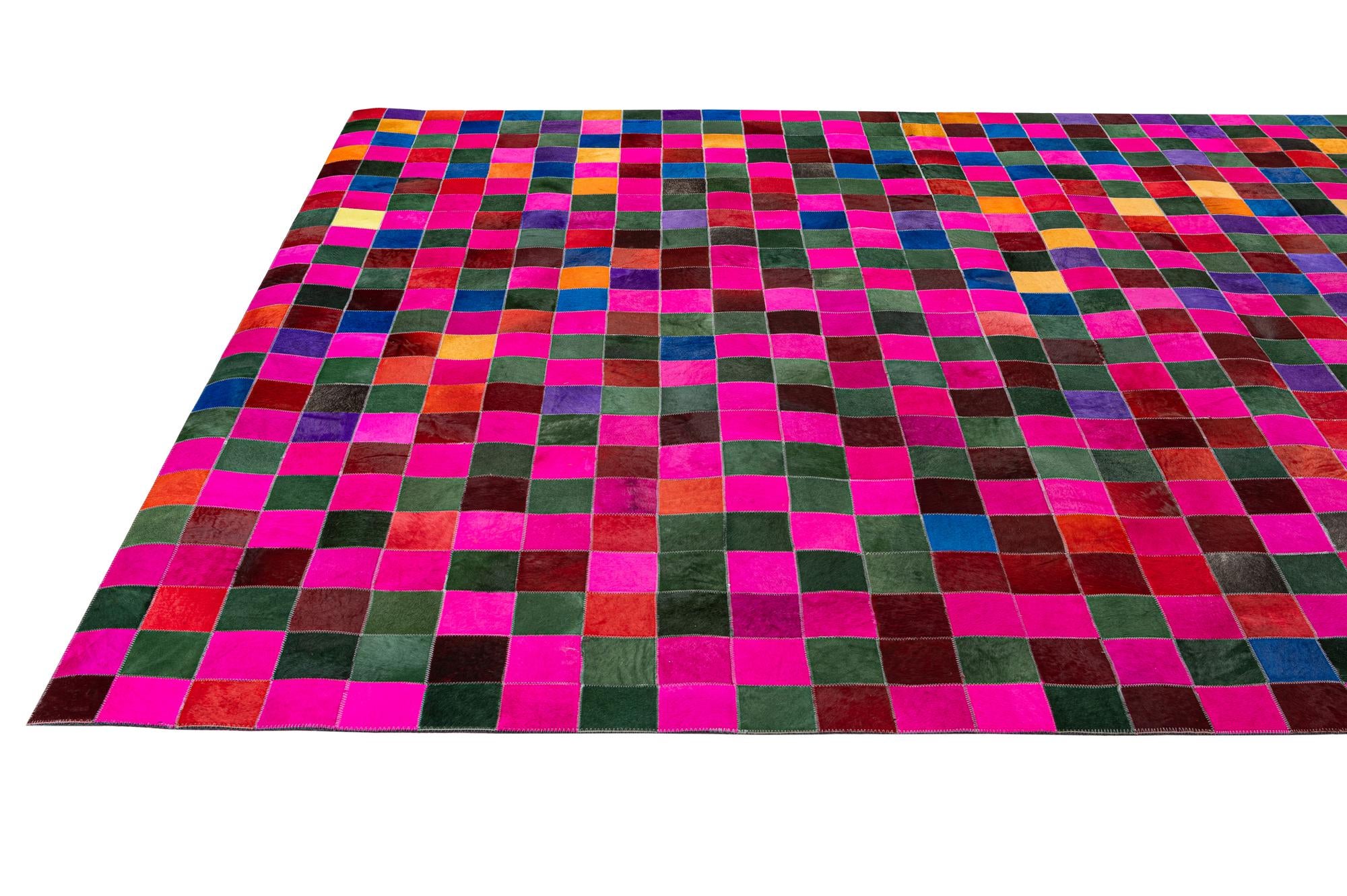7' 11 x 9' 10 Cowhide - Patchwork Rug