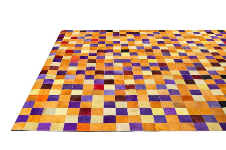 Detail image of 7' 11 x 9' 10 Cowhide - Patchwork Rug