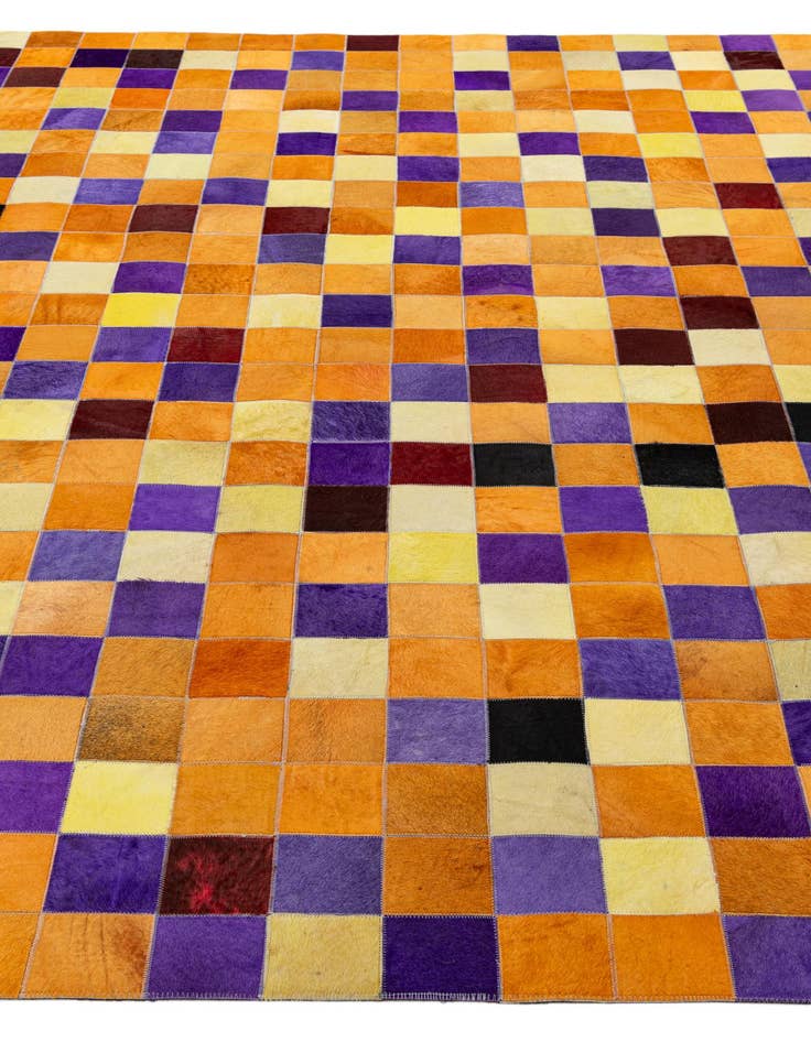 Detail image of 7' 11 x 9' 10 Cowhide - Patchwork Rug
