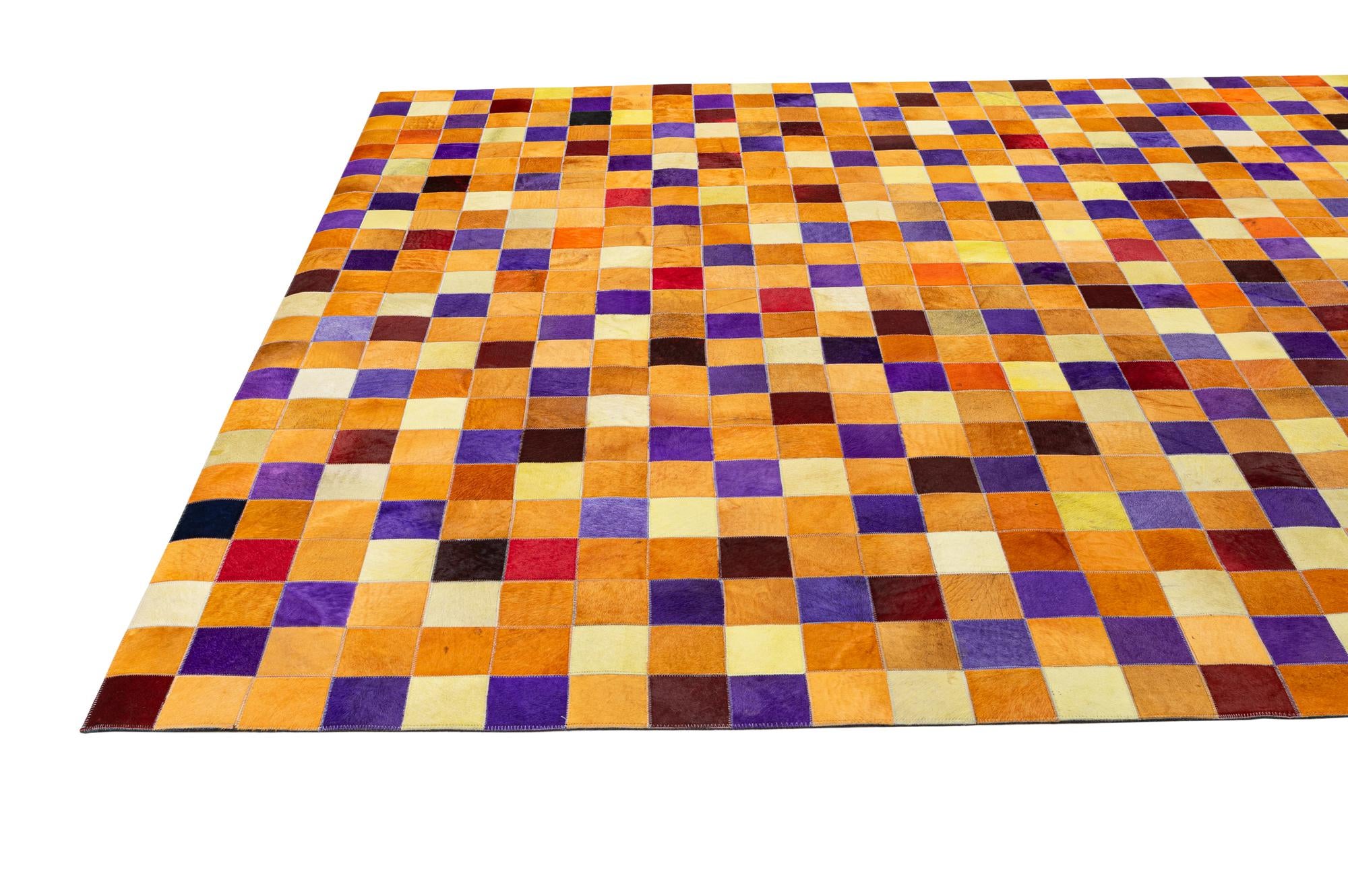 8' x 9' 11 Cowhide - Patchwork Rug