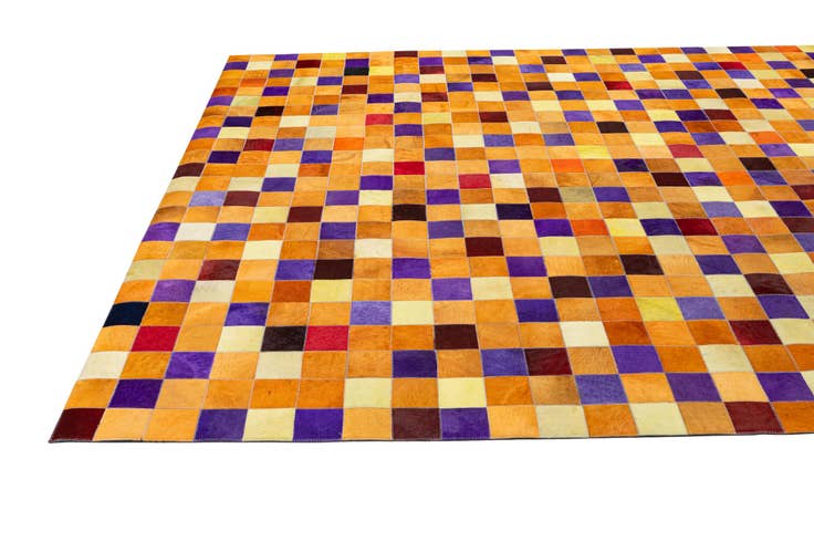 Detail image of 8' x 9' 11 Cowhide - Patchwork Rug