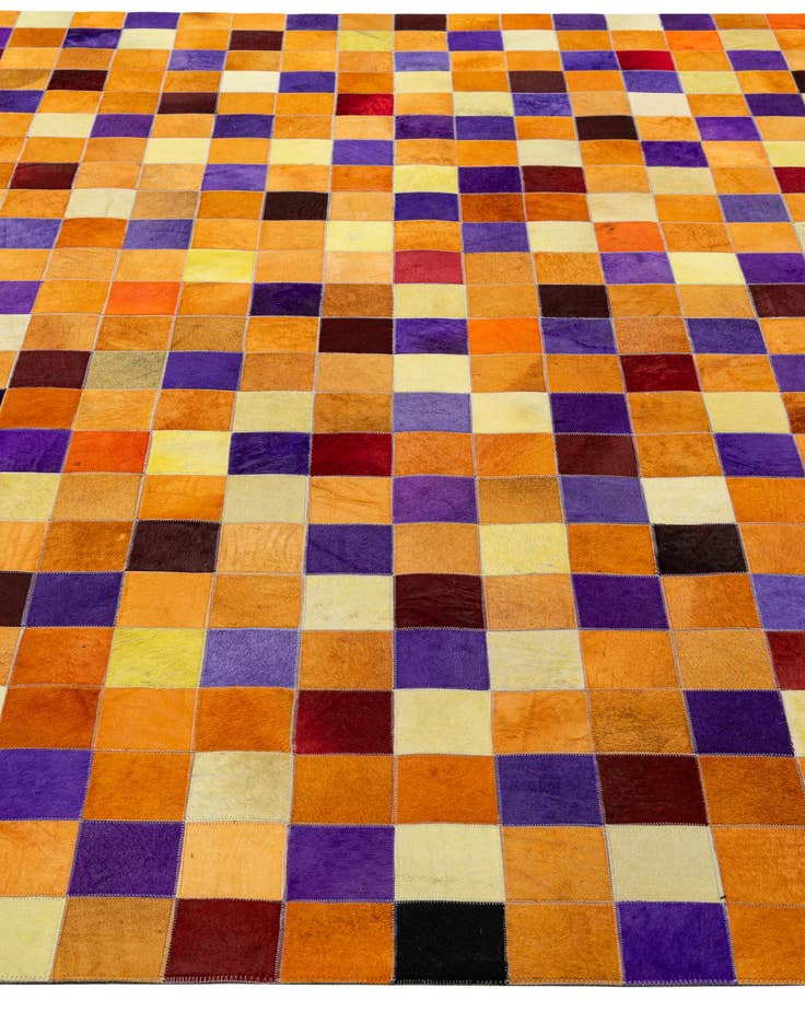 Detail image of 8' x 9' 11 Cowhide - Patchwork Rug