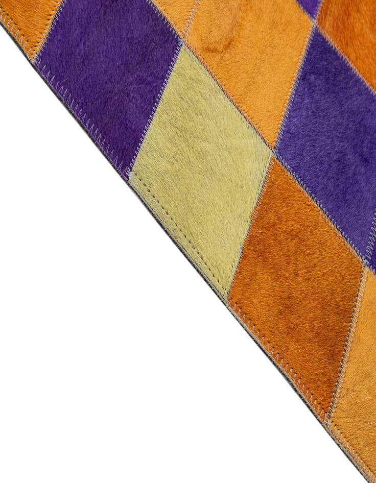 Detail image of 8' x 9' 11 Cowhide - Patchwork Rug