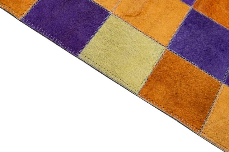 Detail image of 8' x 9' 11 Cowhide - Patchwork Rug