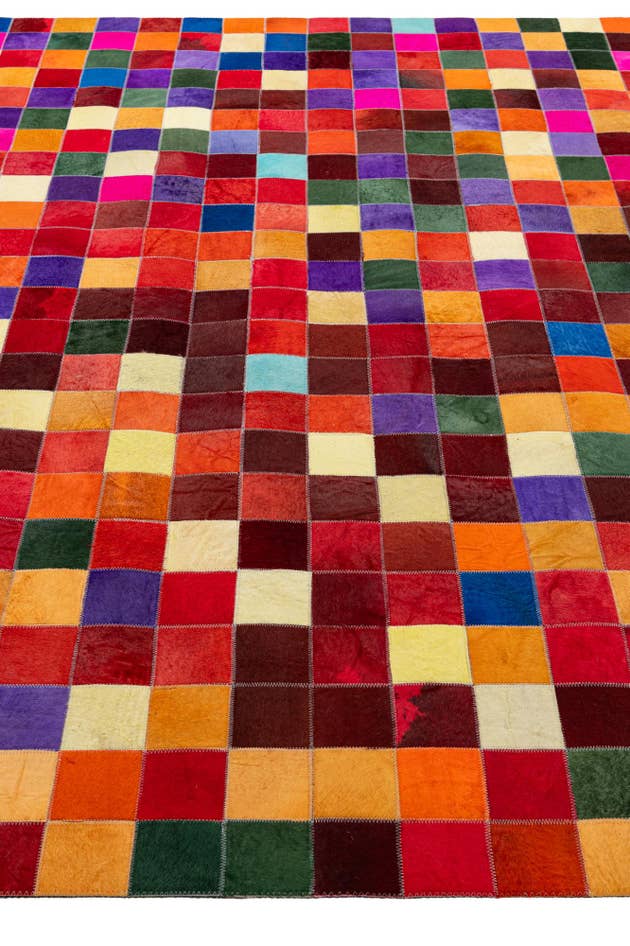Detail image of 7' 11 x 9' 10 Cowhide - Patchwork Rug