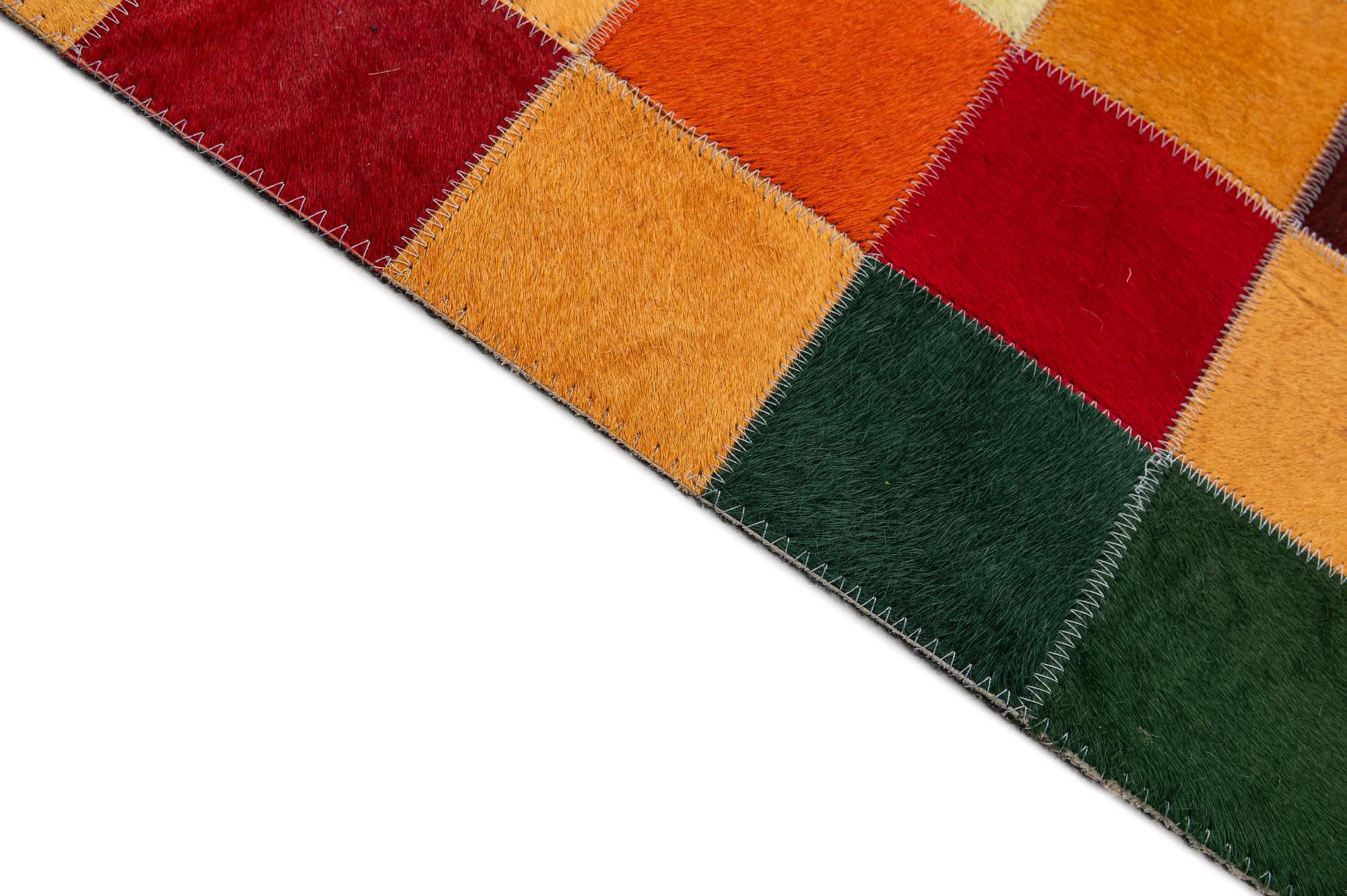 7' 11 x 9' 10 Cowhide - Patchwork Rug