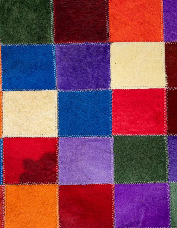 Detail image of 7' 11 x 9' 10 Cowhide - Patchwork Rug